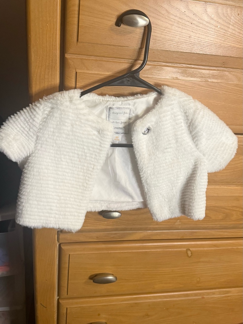 Gymboree White Jacket with Silver Trim
